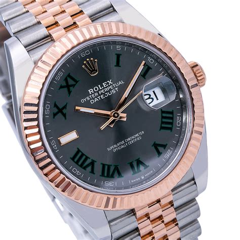 rolex datejust 41 rose gold jubilee slate face|rolex datejust 41 with diamonds.